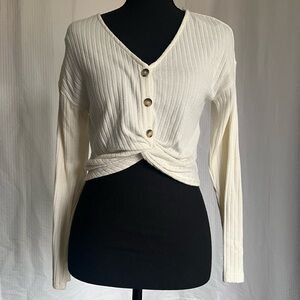 Cream Crop Top Size S